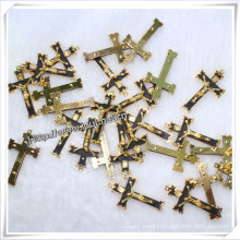 Epoxy Black Metal Religious Cross (IO-ap177)